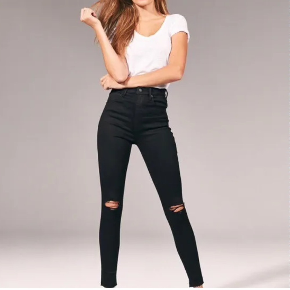 Abercrombie & Fitch High Rise Black Jeans